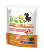 Natural Trainer Sensitive Senza Glutine Crocchette Al Salmone Cani Adulti Taglia Mini Sacco 800g