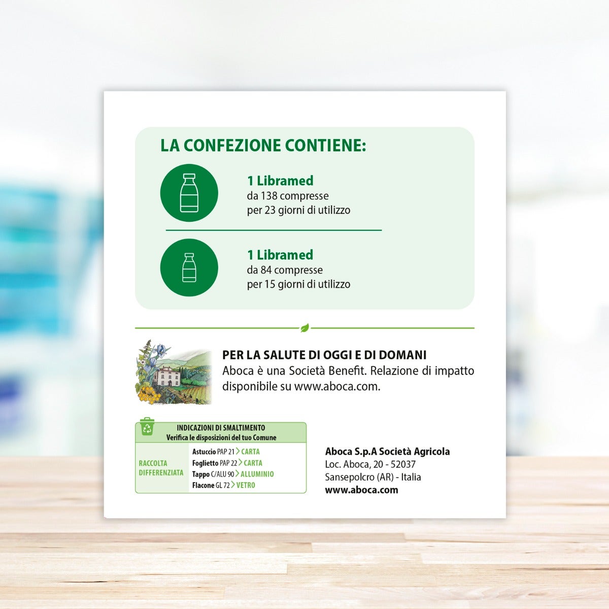 Aboca Libramed Traitement 5 semaines 138 + 84 comprimés