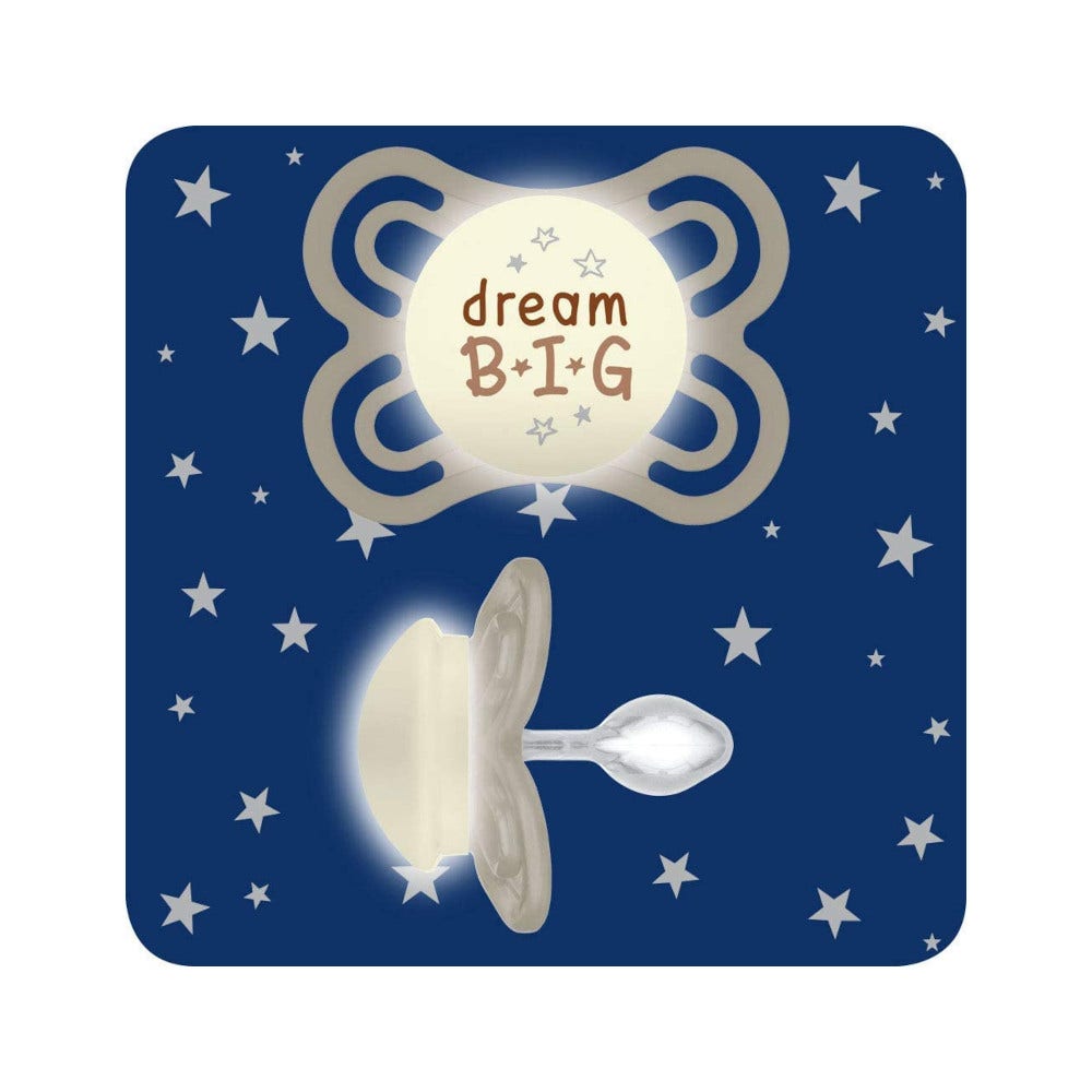Mam Perfect Start Night Tétine en silicone 2-6 mois, couleur neutre, 1 pièce