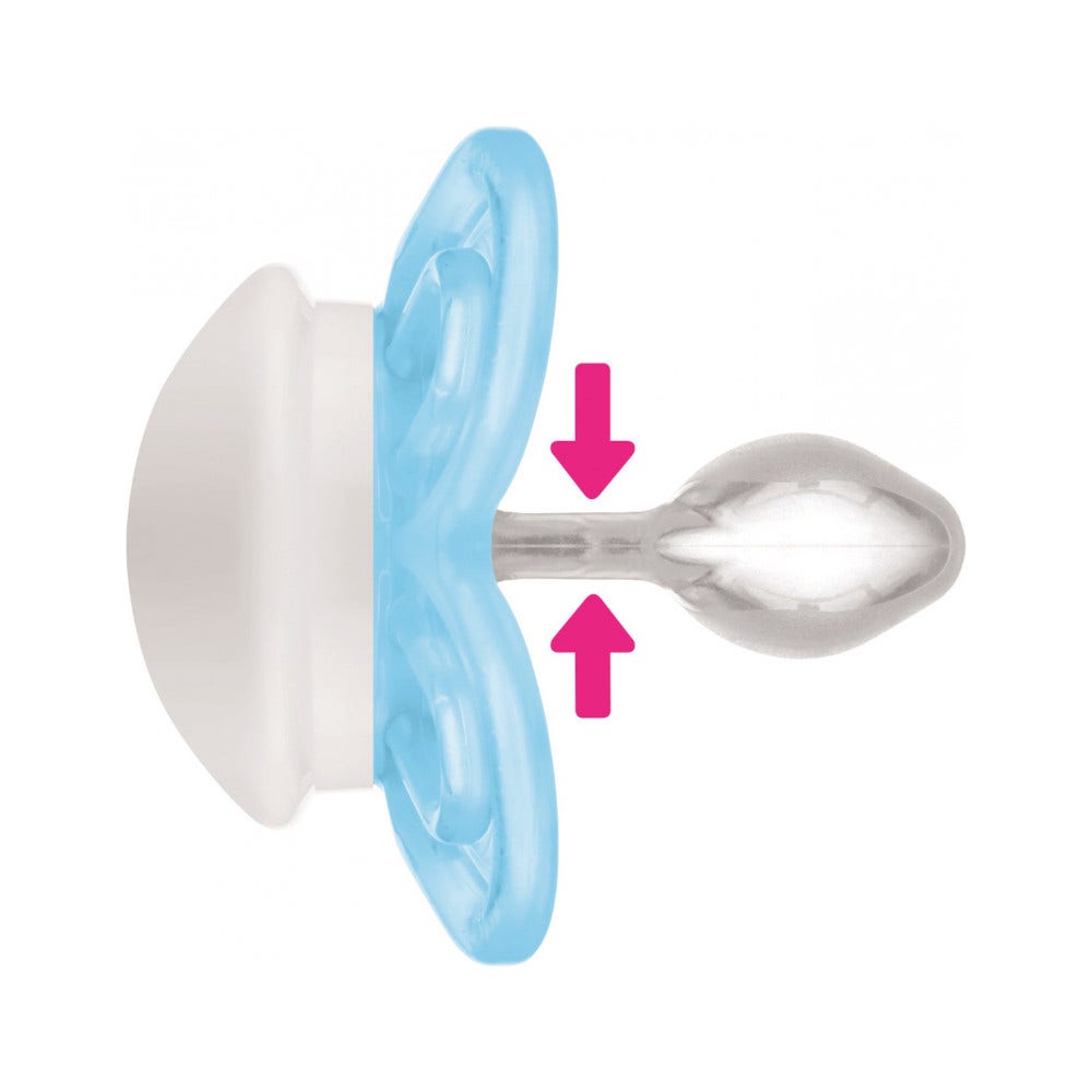 Mam Perfect Start Night Tétine en silicone 2-6 mois, couleur neutre, 1 pièce