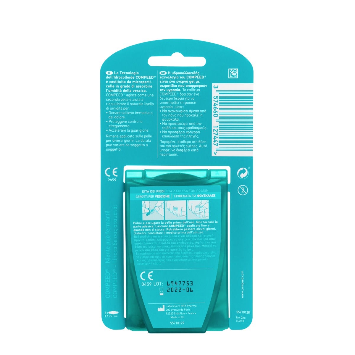 Compeed Cerotti Vesciche Dita/Piedi 8 Pezzi