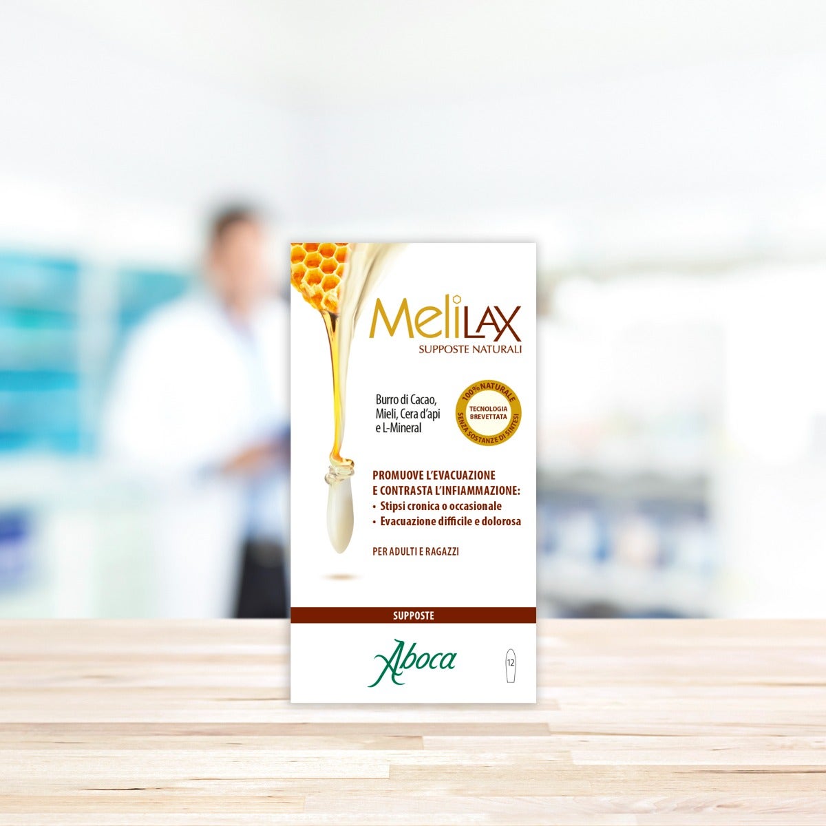 Aboca Melilax Soulagement naturel de la constipation 12 suppositoires