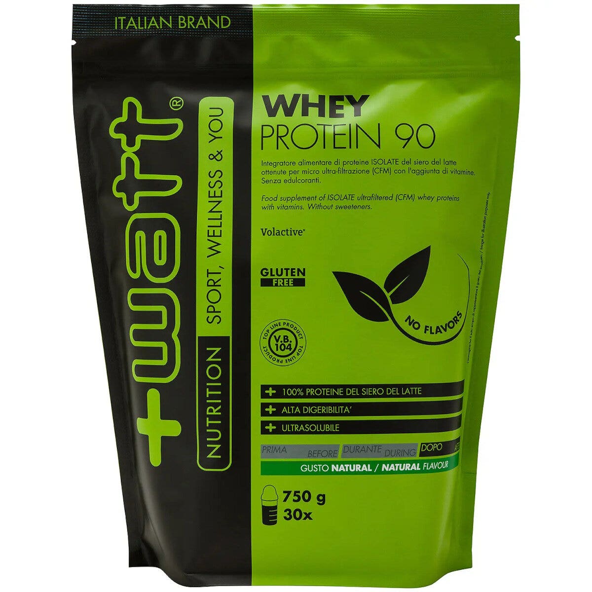 +Watt Whey Protein 90 Doypack Gusto Naturale 750g