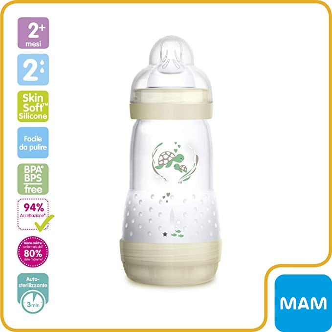 Mam Easy Start Biberon Neutre 2 mois+ 260 ml