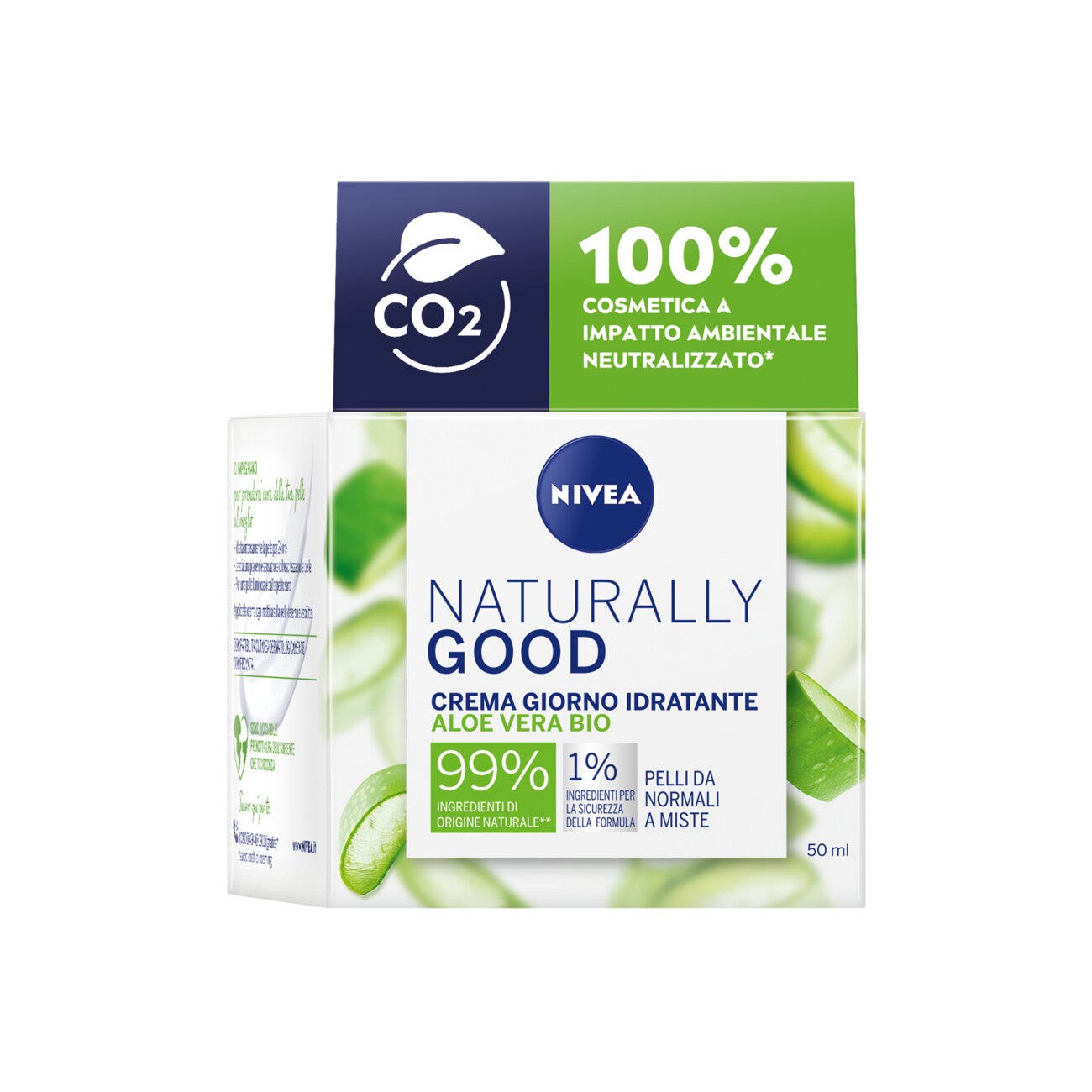 Nivea Naturally Good Crème de jour hydratante rafraîchissante pour le visage, pour peaux normales et mixtes 50 ml
