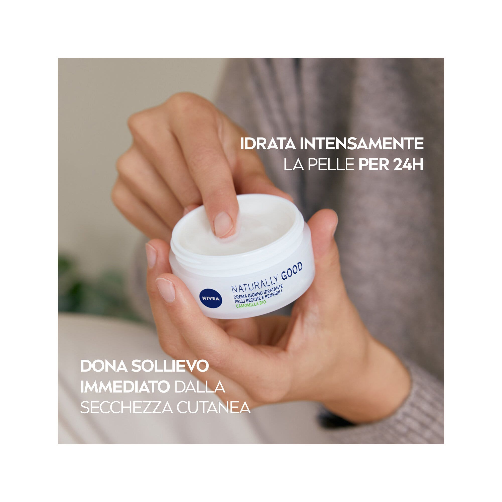 Nivea Naturally Good Crema Giorno Nutriente Viso Idratante Per Pelli Secche E Sensibili 50ml