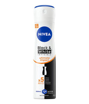 Nivea Black & White Invisible Ultimate Impact Déodorant anti-transpirant en spray 125 ml