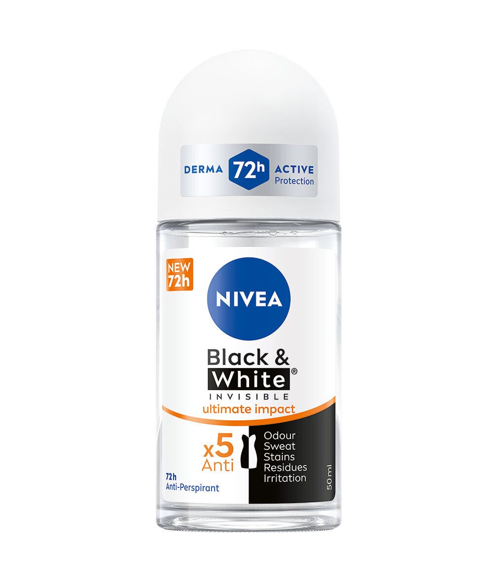 Nivea Black & White Invisible Ultimate Impact Déodorant anti-transpirant à bille 50 ml