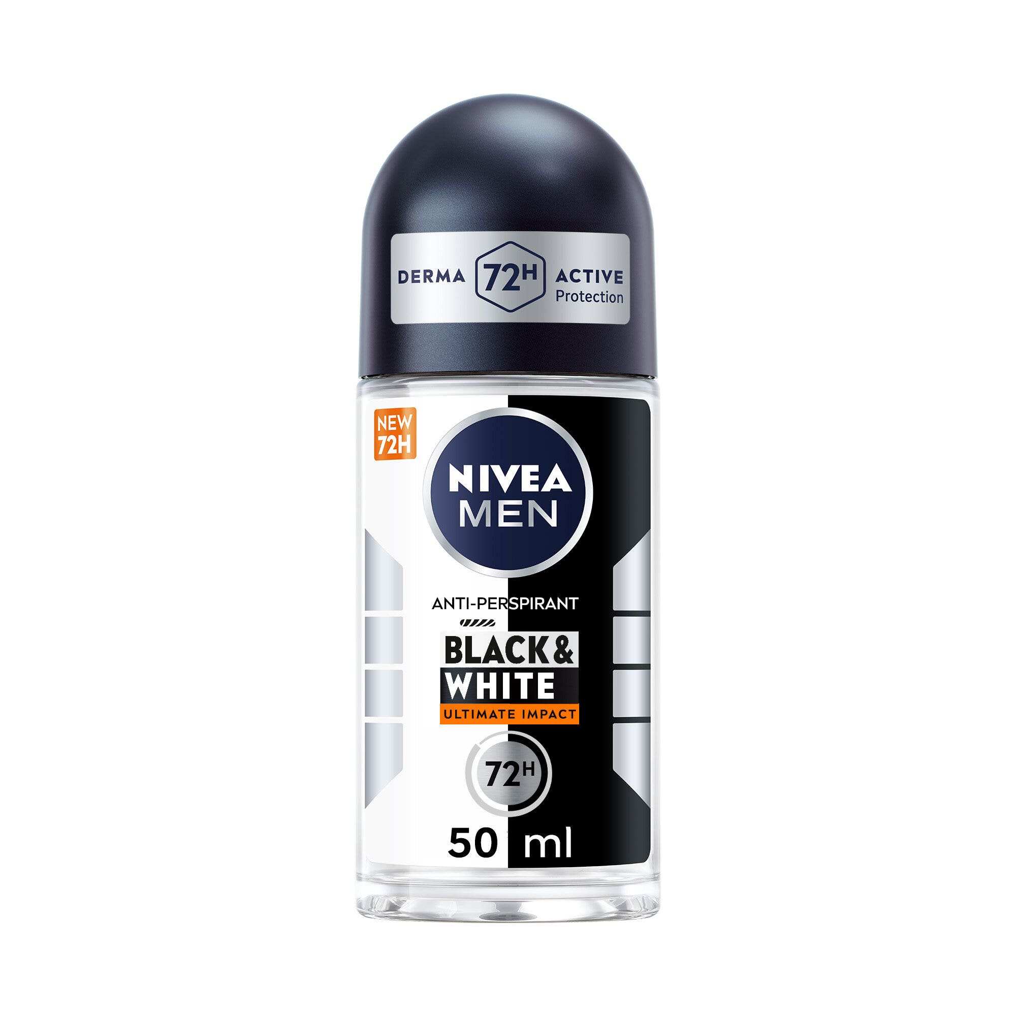 Nivea Men Black&white Invisible Ultimate Impact Déodorant anti-transpirant à bille 50 ml