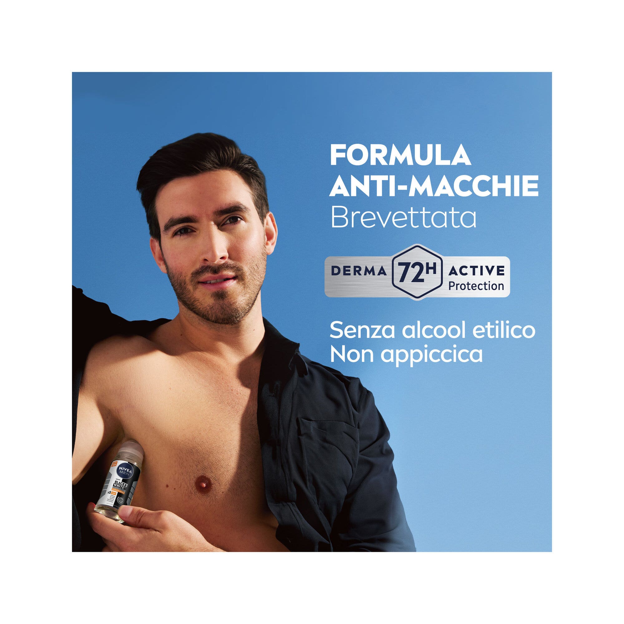 Nivea Men Black&white Invisible Ultimate Impact Déodorant anti-transpirant à bille 50 ml