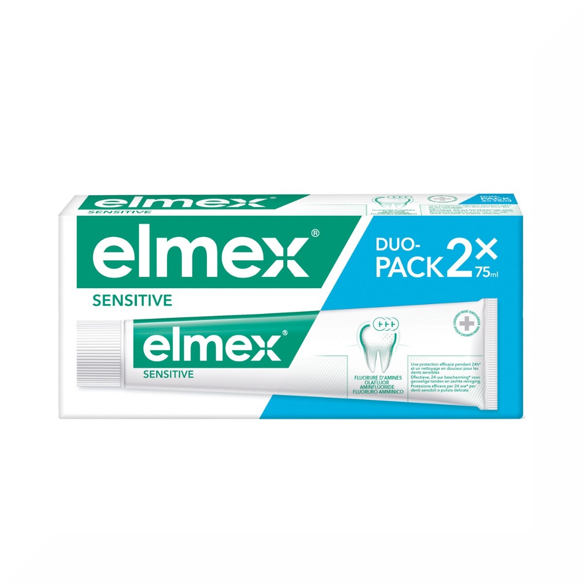 Elmex Dentifrice Sensitive 2x75ml - Soulagement des dents sensibles