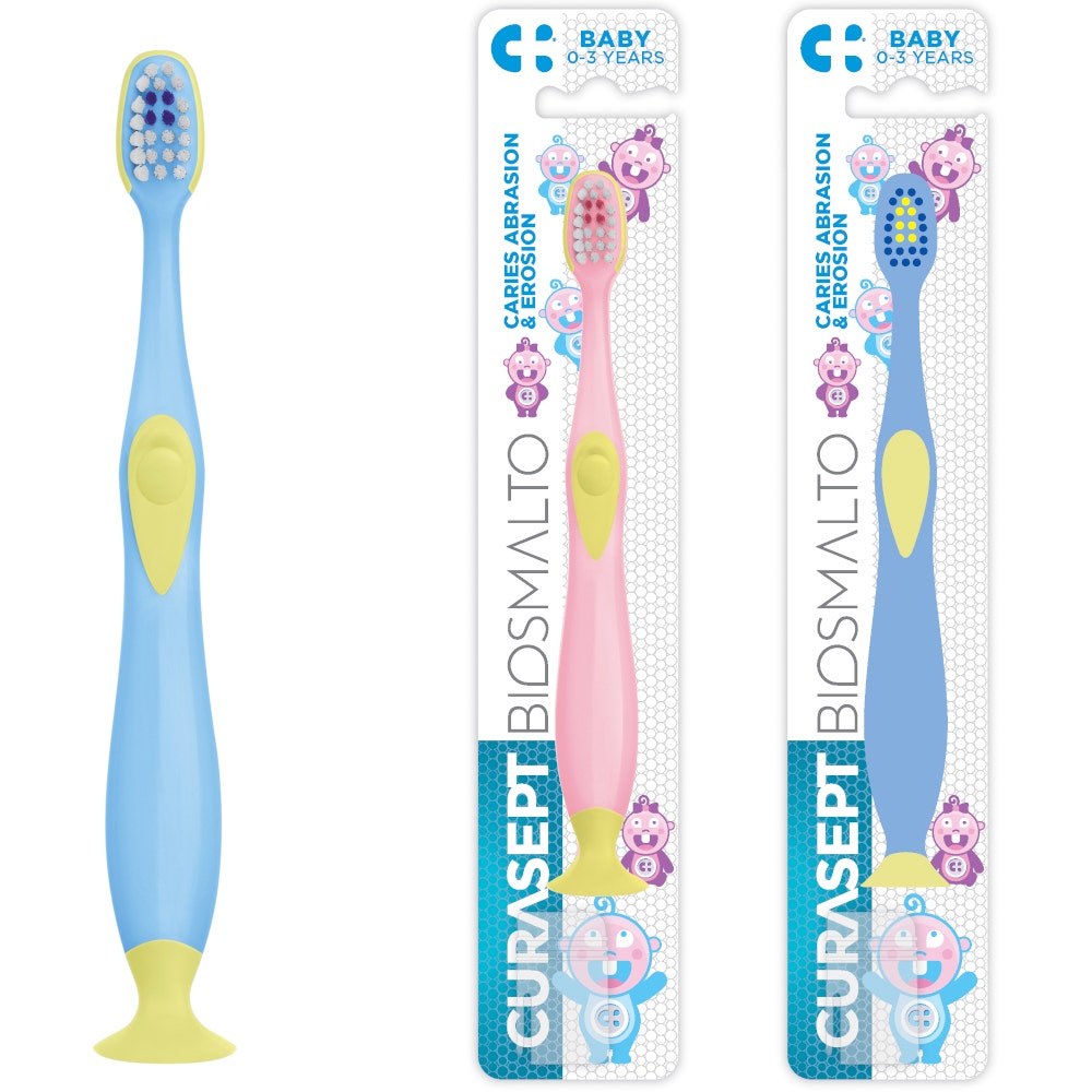 Curasept Biosmalto Brosse à dents pour bébés 0-3 ans 1 pièce