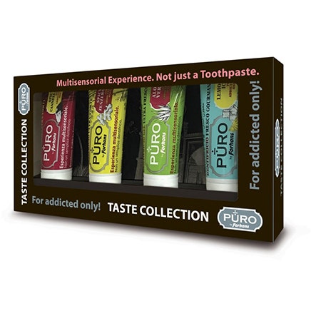 Puro Taste Collection 4 mini-tubes de dentifrice