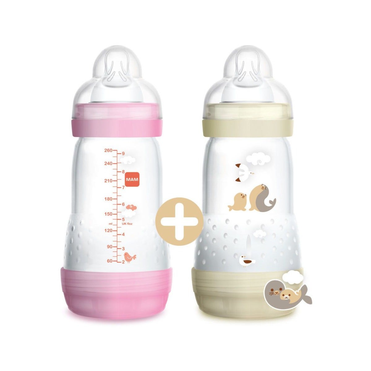Mam Biberon Easy Start 260 ml Neutre 2 pièces