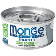 Monge Monoprotein Sfilaccetti Solo Coniglio Cibo Umido Per Gatti Adulti 80g