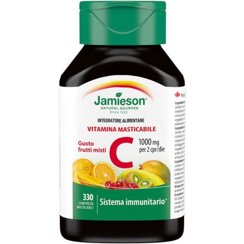 Jamieson Vitamine C 1000 Fruits Mélangés 330 Comprimés à croquer
