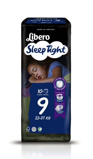 Libero SleepTight 9 couches de nuit pour enfants 22-37 kg 10 pièces