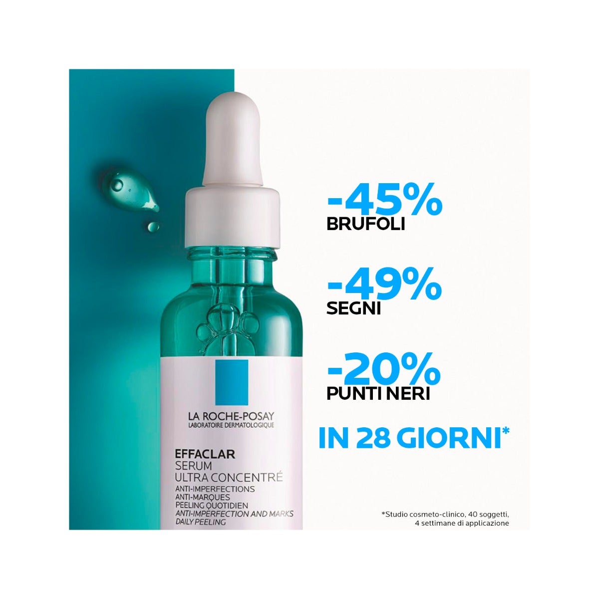 La Roche-Posay Effaclar Sérum Peeling Visage pour Peaux à Tendance Acnéique 30 ml