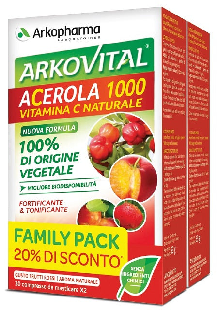 Arkopharma Acérola 1000 Pack Famille 60 comprimés