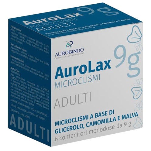 Aurolax Micro-lavements pour adultes, 6 flacons de 9 g