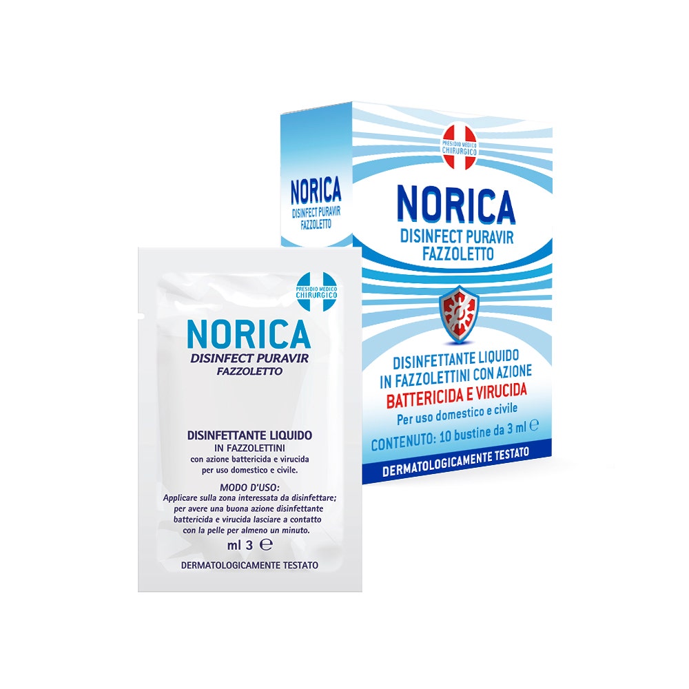 Norica Disinfect Puravir Lingettes 10 sachets