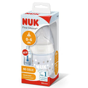 Nuk First Choice Biberon avec contrôle de température, tétine en silicone, 0-6 mois, 1 pièce