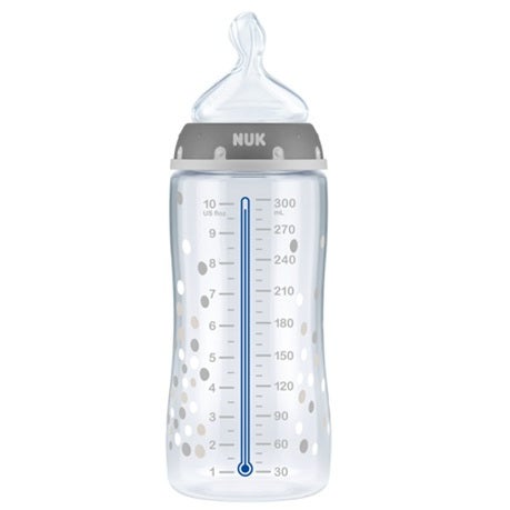Nuk First Choice Biberon avec contrôle de température, tétine en silicone, 0-6 mois, 1 pièce