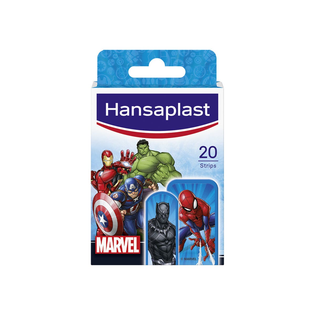 Hansaplast Pansements Marvel pour enfants, imperméables et doux, 2 formats, 20 pièces