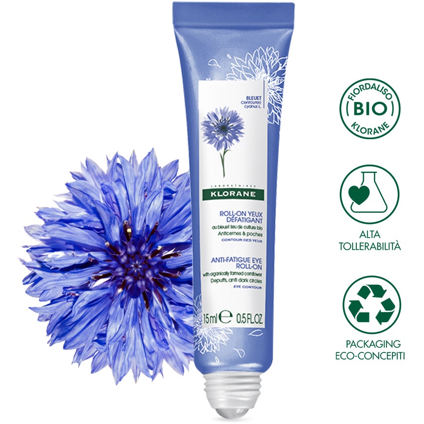 Klorane Roll-on anti-fatigue pour les yeux au bleuet bio 15 ml