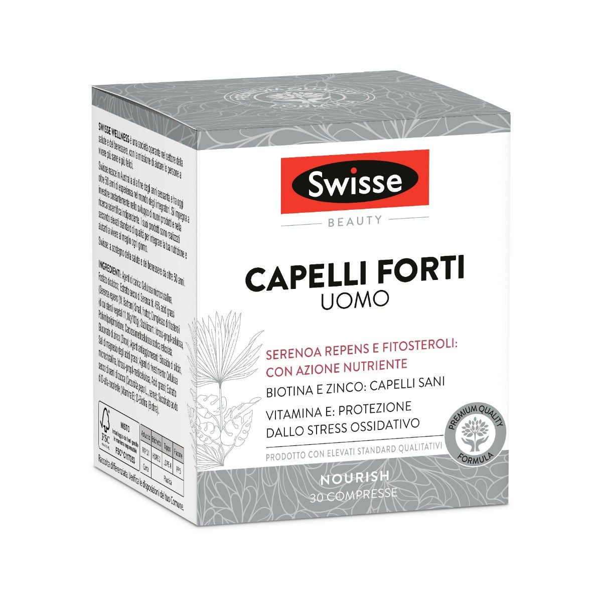 Swisse Cheveux Forts Homme 30 comprimés