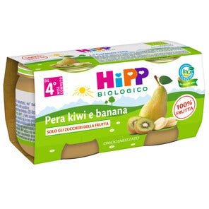 Hipp Purée de poire, kiwi et banane 4M+ 2x80 g