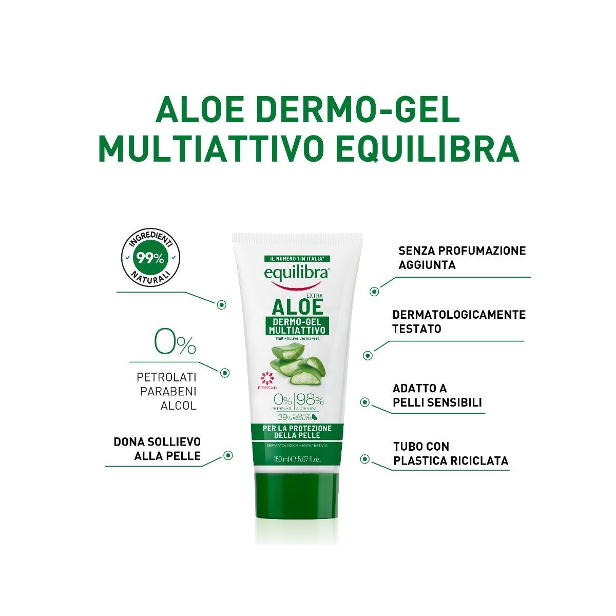 Equilibra Gel dermo-aloe 75 ml