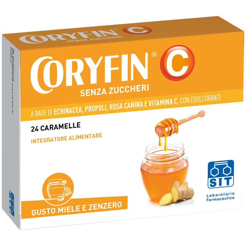 Coryfin C Sans Sucre Miel et Gingembre 24 Bonbons