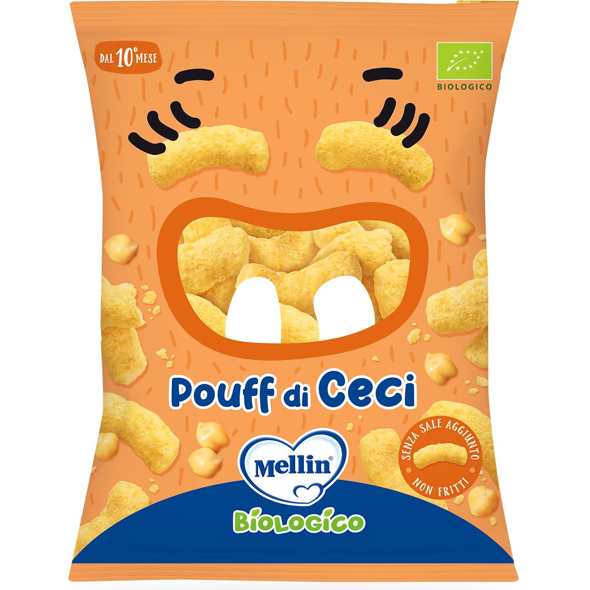 Mellin Snack Pouff aux pois chiches 20 g