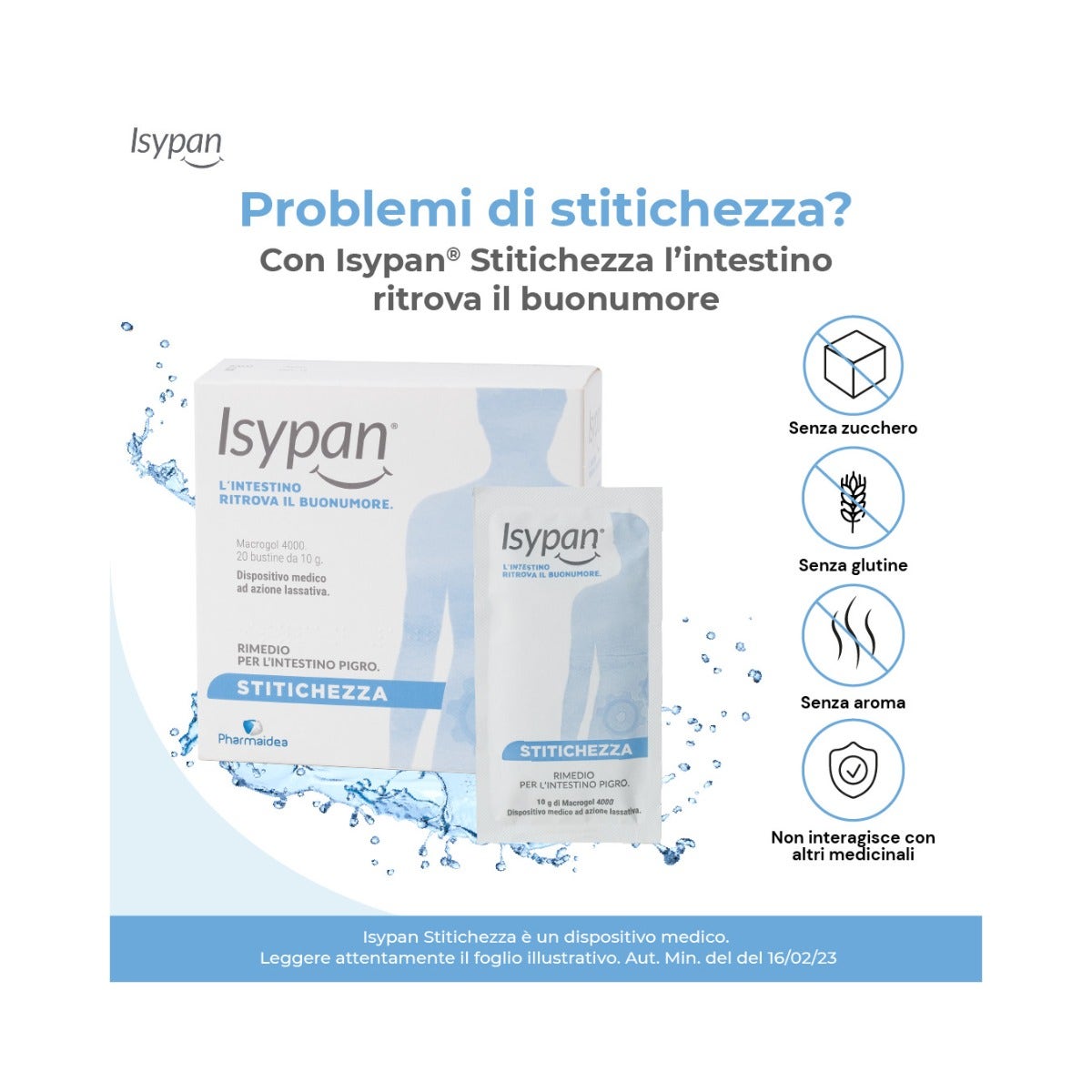 Isypan Constipation Macrogol 4000, 20 sachets de 10 g