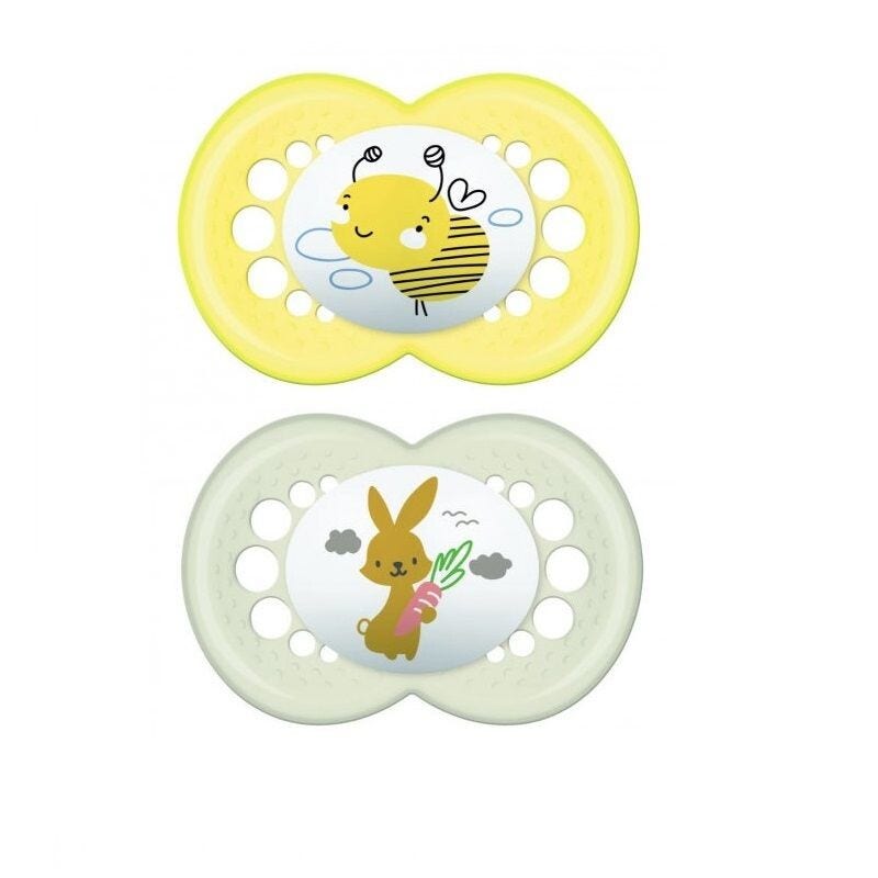 Mam Original Sucette en silicone neutre, lot de 2, à partir de 16 mois