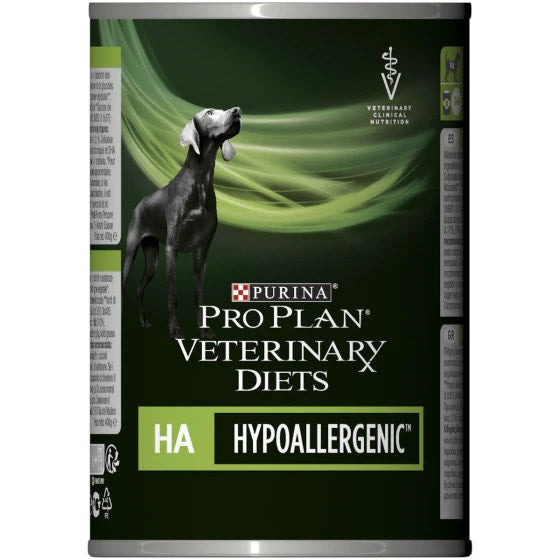Purina Pro Plan Veterinary Diets Nourriture humide pour chien HA Hypoallergénique Boîte de 400 g