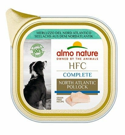 Almo Nature HCF Complete Morue de l'Atlantique Nord pour chiens adultes Barquette 85 g