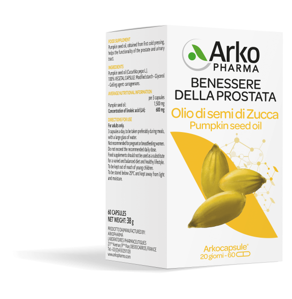 Arkopharma Huile de graines de courge 60 gélules