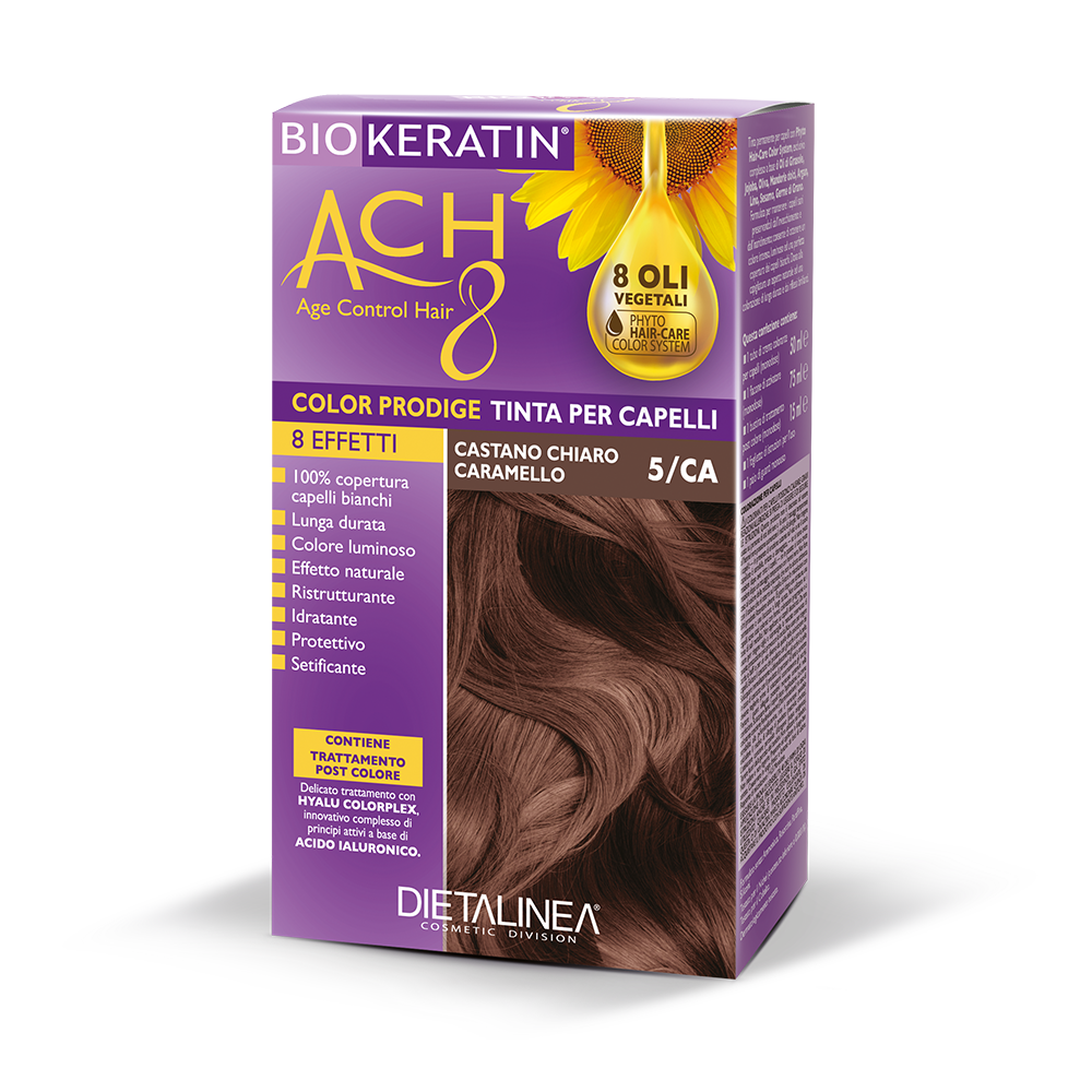 Biokeratin ACH 8 Kit de coloration capillaire 5/CA Châtain clair caramel