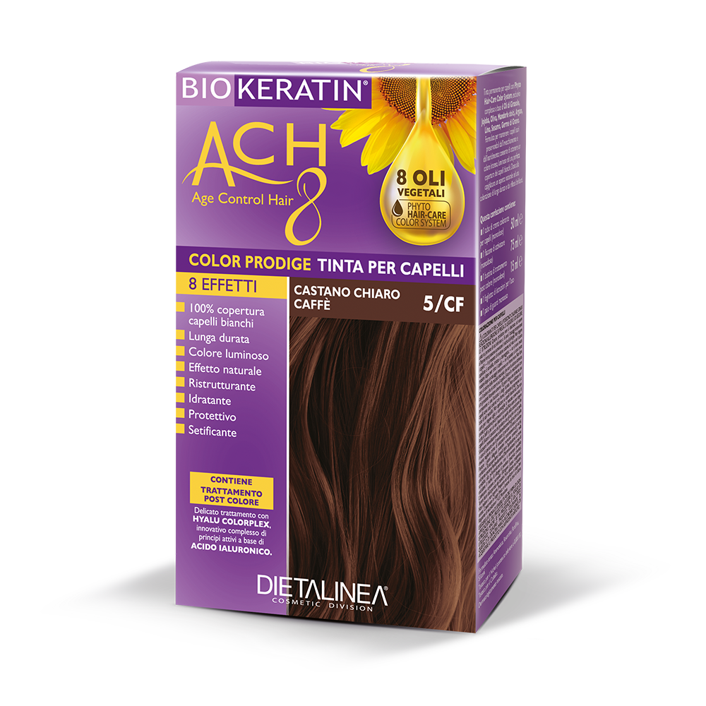 Biokeratin ACH 8 Kit de coloration capillaire 5/CF Châtain clair café