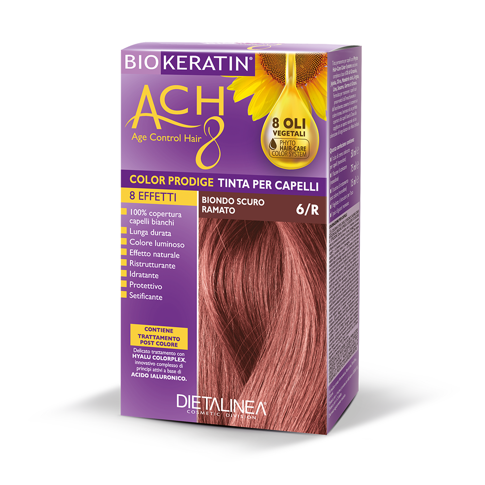 Biokeratin ACH 8 Kit de coloration capillaire 6/R Blond foncé cuivré
