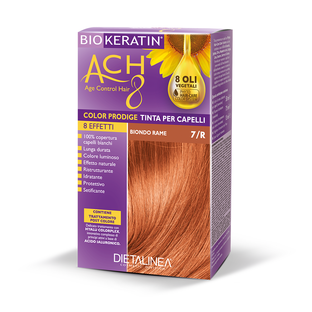 Biokeratin ACH 8 Kit de coloration capillaire 7/R Blond cuivré