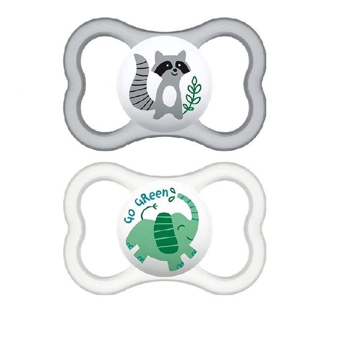 Mam Air Sucette en silicone neutre, lot de 2, à partir de 6 mois