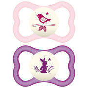Mam Air Night Set Sucette en silicone pour filles 6 mois+ Motifs assortis