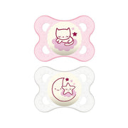 Mam Original Night Succhietto Silicone 2-6 Mesi Femmina 2 Pezzi
