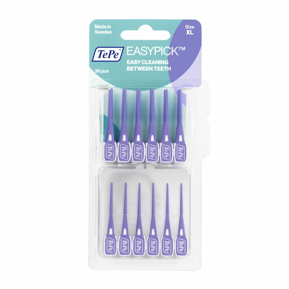 Tepe Easypick Brossettes violettes XL pour espaces interdentaires très larges, 36 pièces
