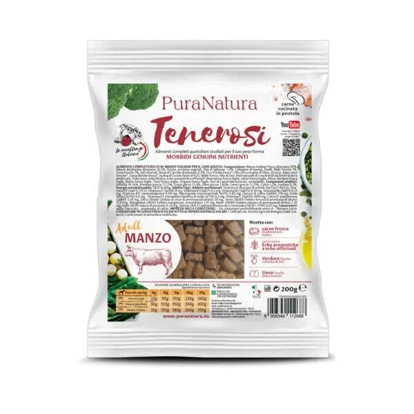 PuraNatura Tenerosi Bœuf Croquettes pour chiens adultes Sac de 200 g