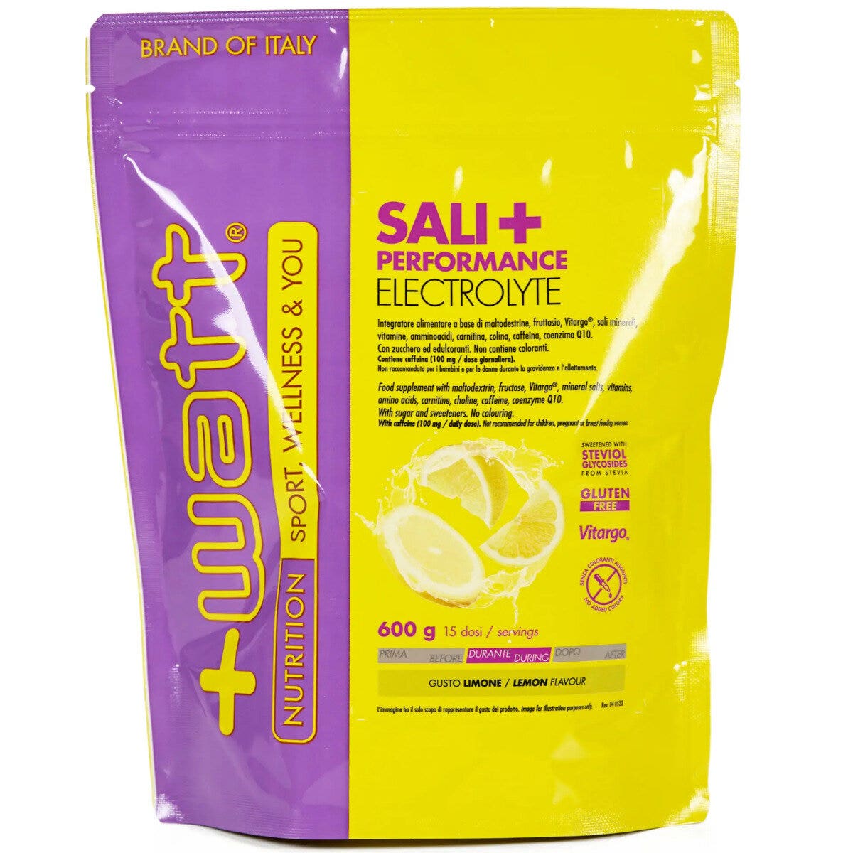 +Watt Sali+ Performance Electrolyte Doypack Gusto Limone 600g