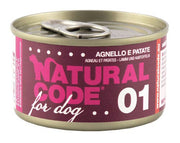 Natural Code 01 Agneau et pommes de terre pour chiens adultes, boîte de 90 g